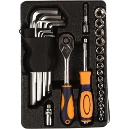 Набор торцевых головок с трещоткой HELFER 28 пр 1/4 HF003103