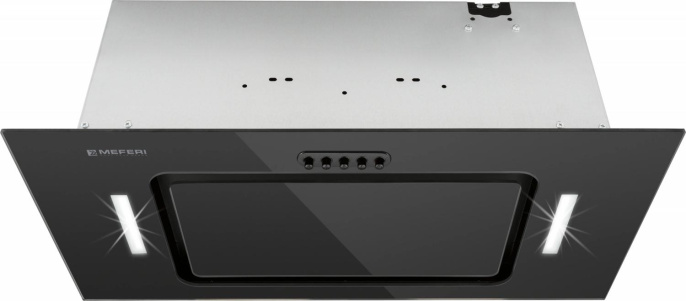 Вытяжка встраиваемая Meferi Ultra INBOX60BK Glass черный управление: кнопочное 1 мотор