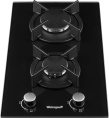Газовая варочная панель WEISSGAUFF HGG 320 BGR,  2 конфорки,  закаленное стекло,  черный