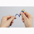 Кабель Hama Flexi-Slim 135785 USB m -USB Type-C m 0.75м синий
