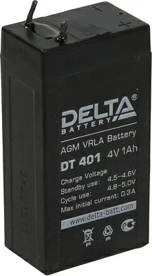 Аккумулятор Delta DT 401 (4V 1Ah) для слаботочных систем