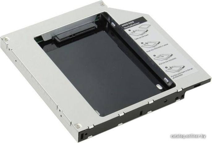 Сменный бокс для HDD AgeStar SSMR2S SATA металл серебристый 2.5"