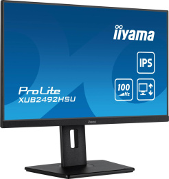23.8" Монитор Iiyama ProLite XUB2492HSU-B6,  1920x1080,  IPS,  100Гц,  1хHDMI,  1хDP,  черный