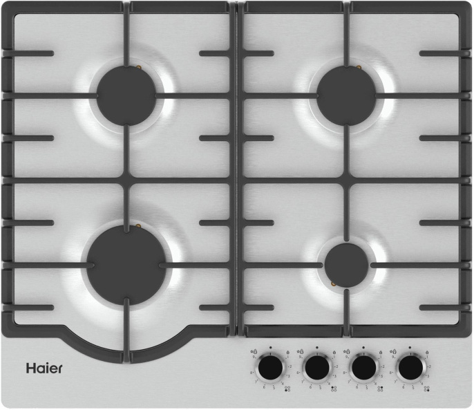 Газовая варочная поверхность Haier HHX-M64RNVX нержавеющая сталь (TD0050126RU)