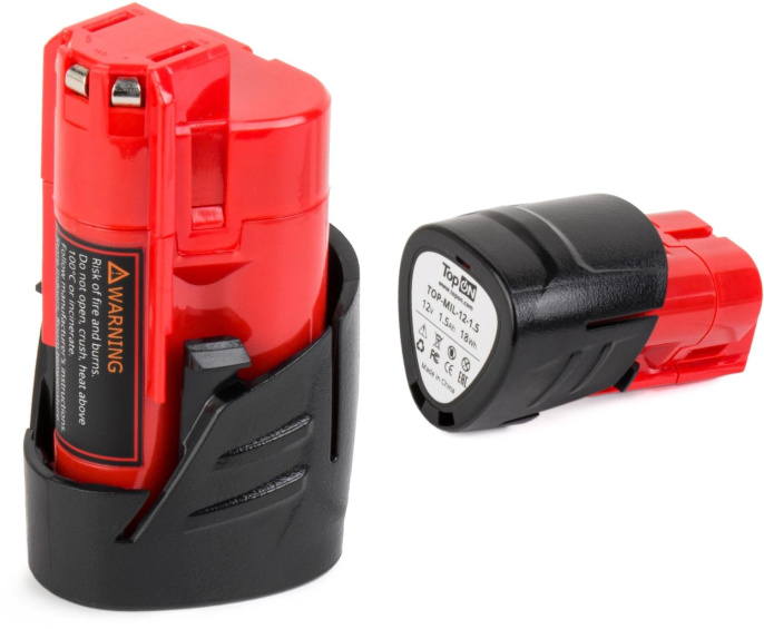 Батарея аккумуляторная для Milwaukee TOPON TOP-MIL-12-1.5, 12В, 1.5Ач, Li-Ion [103450]