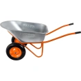 Строительная двухколесная тачка Gigant 110л, 200 кг, литые ПУ колеса GX-03