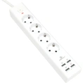 Сетевой фильтр Cablexpert exnovo, 4р, 16а, 4хusb, 3.4a, 2м, ур.защиты 4+, белый, коробка, EXN-4-U4-W-2