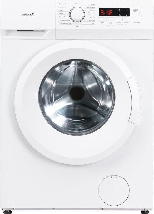 Стиральная машина узкая WEISSGAUFF WM 4106 D, с фронтальной загрузкой, 6кг, 1000об/мин