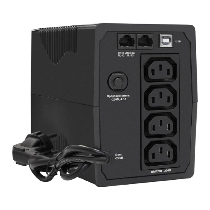 ИБП ExeGate SpecialPro UNB-600.LED.AVR.4C13.RJ.USB 600VA/360W, LED, AVR, 4*C13, RJ45/11, USB, батарея 12V 7.2Ah, Black EX292763RUS