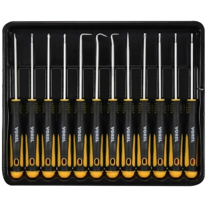 Набор мини-отверток и крючков VOREL 64555