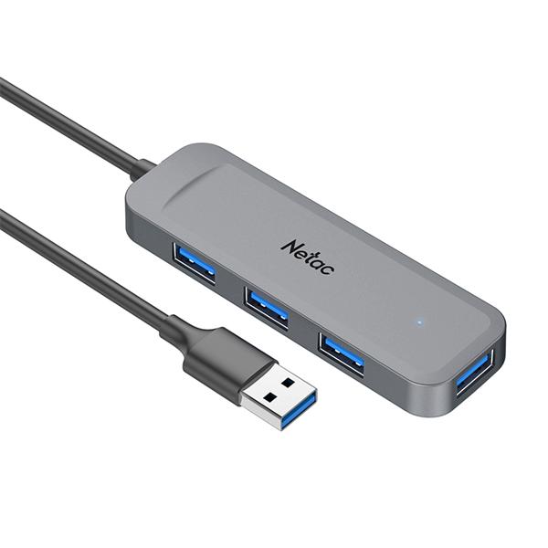 NETAC USB-концентратор Netac USB Hub WF11, USB-A to USB3.0*4 repl. NT08WF11-30GR WF11GYCN