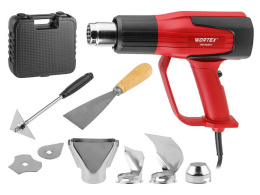 Технический фен WORTEX HG 6020-1 в чем. + набор сопл 2000 Вт, 2 скор., 350-600 °С 0334327