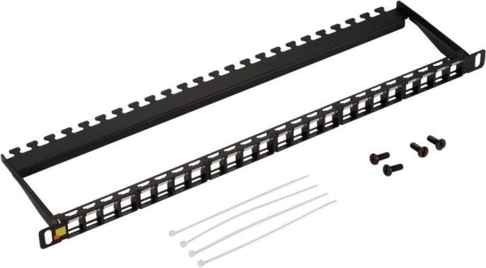 Патч-панель наборная 19 компактная, неэкранированная, 24 порта, 0.5U LANMASTER LAN-PPC24OK-UTP