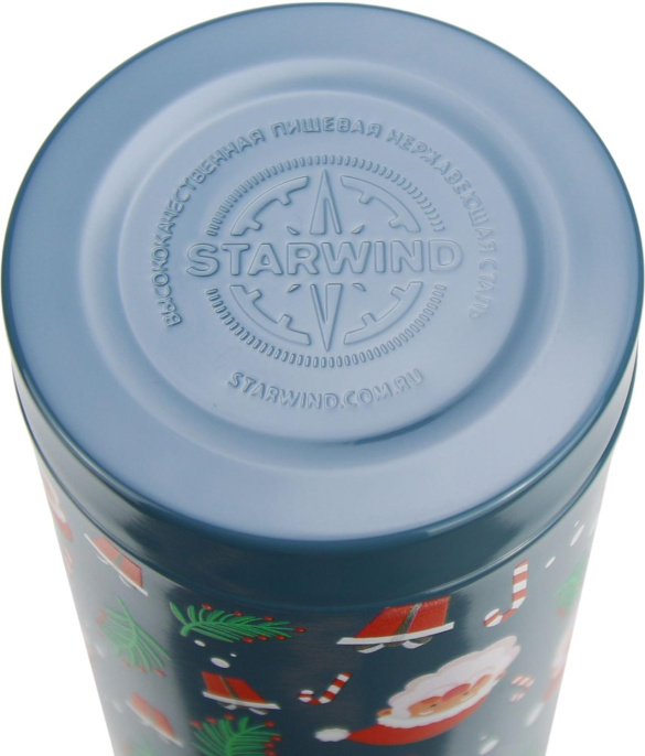 Термос StarWind 12-1000, 1л, зеленый/ рисунок