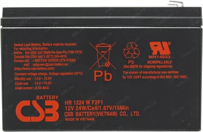 Аккумулятор CSB HR 1224W F2F1 (12V 6Ah) для UPS