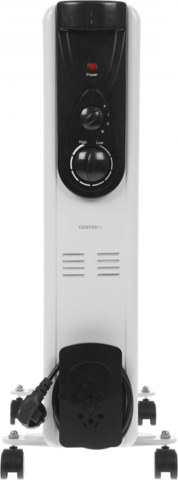 Масляный радиатор CENTEK CT-6202, 2500Вт, 11 секций, 3 режима, белый