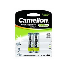 Camelion AA- 600mAh Ni-Cd BL-2 NC-AA600BP2, аккумулятор,1.2В
