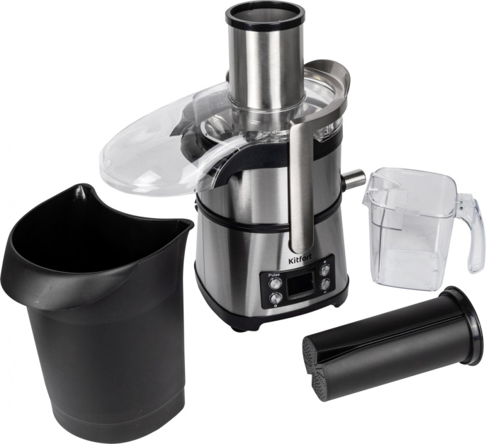 Кухонный комбайн KitFort КТ-1395,  серебристый/черный