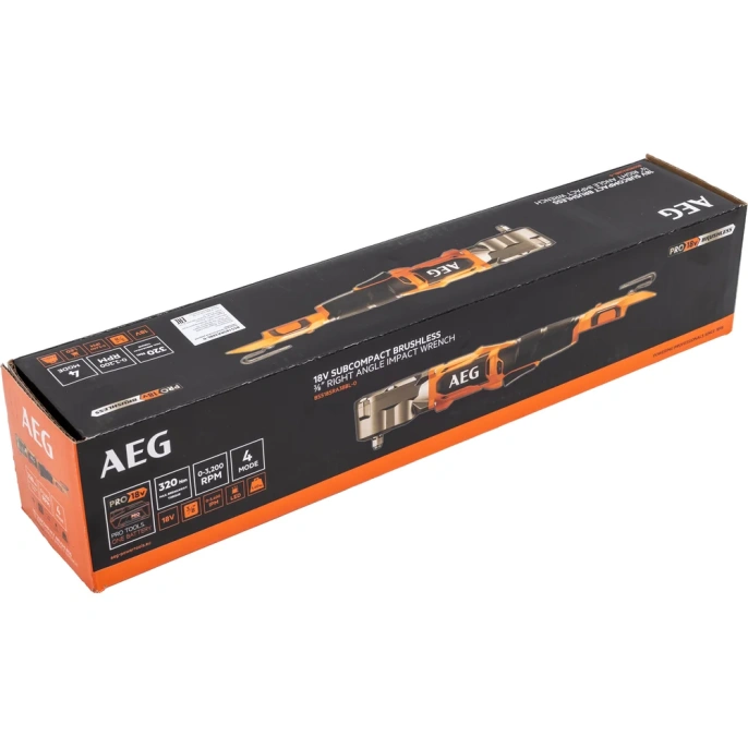 Бесщеточный угловой ударный гайковерт AEG 18В BSS18SRA38BL-0 4935493431