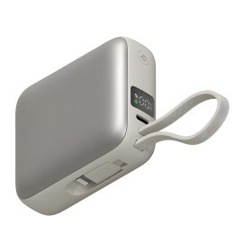 Внешний аккумулятор Magssory Cell 10K PBN005 емкость: 10.000 мАч, быстрая зарядка: 22 Вт, встроенный кабель: Type-C/Lightning, разъем: Type-C, LED-дисплей, индикация уровня заряда