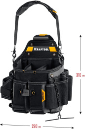 Сумка для инструментов Kraftool KPB-23 23карм. черный/желтый 38766