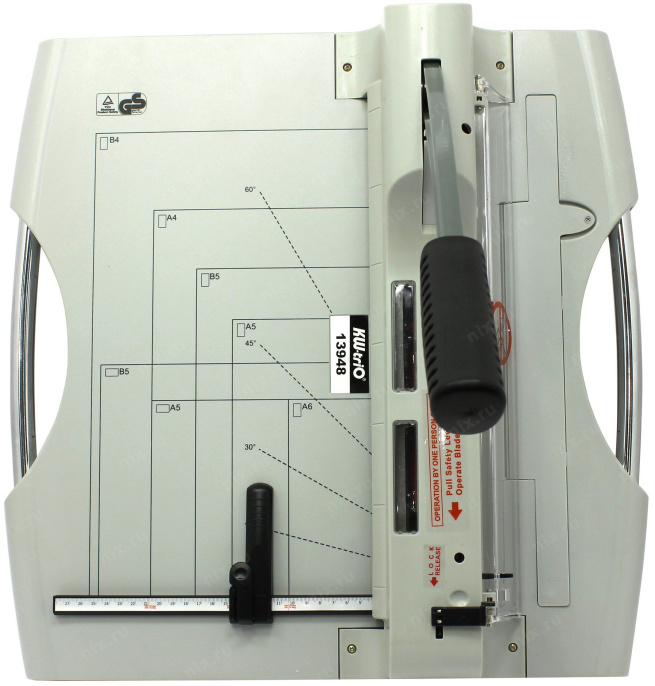 Гильотина для бумаги KW-trio 3948 мощность 50 листов длина реза 360мм