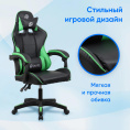 Кресло игровое Оклик Drifter черный/зеленый сиденье черный/зеленый искусственная кожа с подголов. крестов. пластик черный