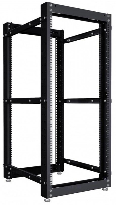 Стойка двухрамная NTSS NTSS-2POR24U/600-1000-BL 24U 550ммx1000мм 600кг черный