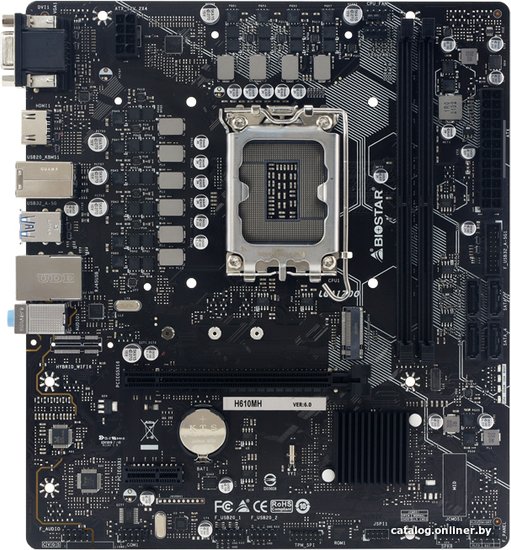 Материнская плата Biostar H610MH, LGA1700, VGA, HDMI , 2xDDR IV, mATX