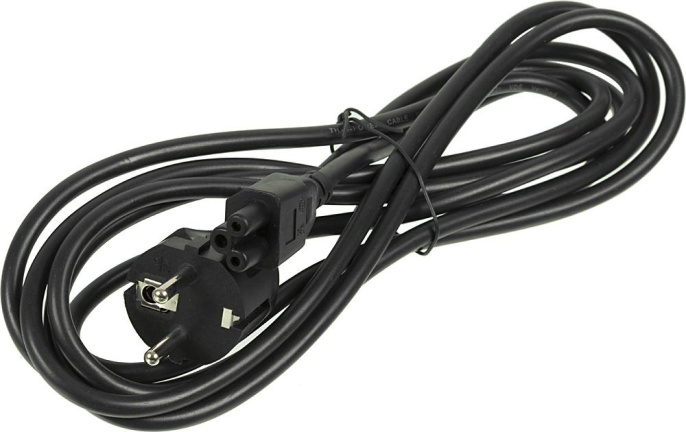 Кабель питания NingBo IEC C5 (3-pin) -  Евровилка,  1.8м,  черный [ncable]