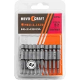 Биты (10 шт; Hex 2.5x50 мм; сталь S2) для шуруповерта Novocraft В46-21-050025A