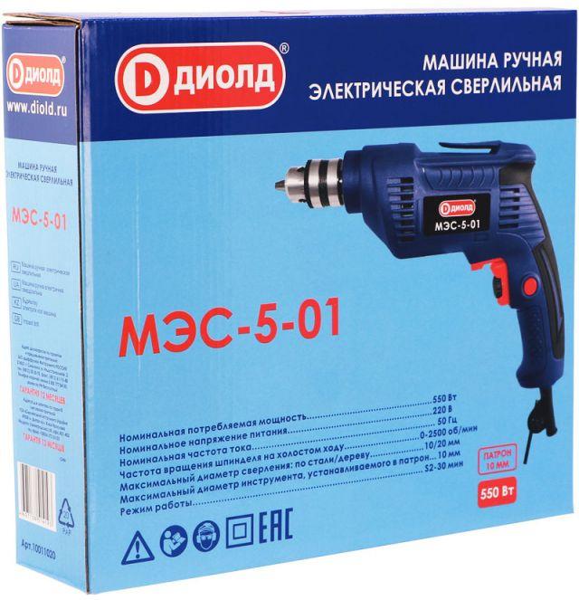 Дрель безударная Диолд МЭС-5-01 550Вт ключевой реверс 10011020\10012020