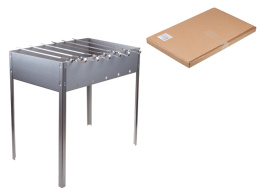 Мангал сборный "Стандарт" с шампурами в г/карт.кор. 500х300 х500х0,7толщ., 6 шамп. , PERFECTO LINEA 47-750698