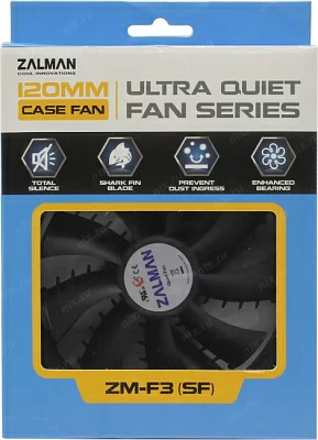 Вентилятор ZALMAN ZM-F3 SF Fan for m/tower (3пин 120x120x25мм 20-23дБ 1200 об/мин)
