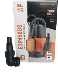 Насос дренажный ELFY EDP450DS,  центробежный, погружной, 8000л/ч [100064192437]