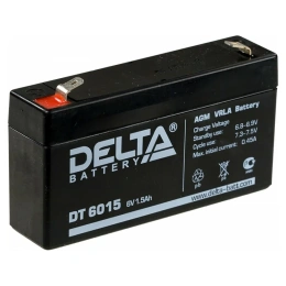 Аккумуляторная батарея 6V/1.5Ah Delta DT 6015 97/24/51(56), 0.3кг, 5лет, F1  4614010040028