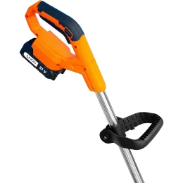 Триммер аккумуляторный на колесах Gramex CSC -21/1-2,0SM 21 В, захват 15 см, сдвижная штанга, леска, нож, картон, 2,0 А/Ч АКБ и ЗУ (1/10) 020333