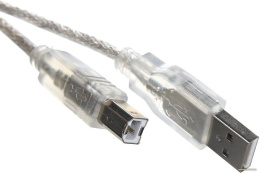Кабель USB2.0 A-- B 1.5м Telecom прозрачная изоляция TUS6995-1.5M