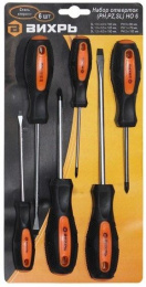 Набор отверток Вихрь 73/6/2/13 в компл.:6 предметов
