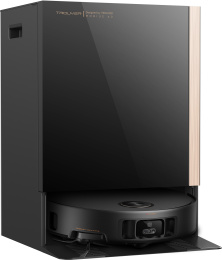 Робот-пылесос Trouver Robot Vacuum MOBIUS 60 Black RLV83LE сухая и влажная уборка, мощность всасывания 30000Па, выдвижение боковой щетки, высота подъема боковой щетки 10 мм, выдвижение швабры RoboSwing, высота подъема швабры 10.5 мм, съемные швабры, ем