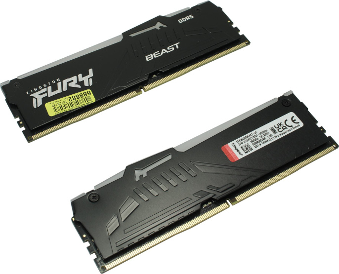 Комплект модулей памяти Kingston FURY Beast RGB KF556C40BBAK2-32 DDR5 DIMM 32Gb KIT 2*16 Gb PC5-44800 600MHz CL40