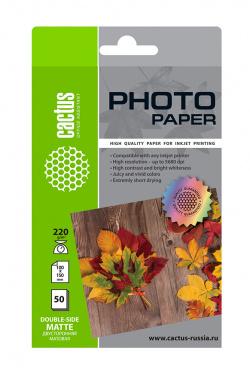 Фотобумага Cactus CS-MA622050DS A6/220г/м2/50л./белый матовое/матовое для струйной печати