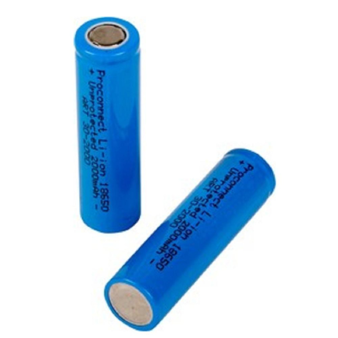 PROconnect 30-2000 Аккумулятор Li-ion 18650, 3,7В, 2000мАч, без платы защиты, плоский контакт