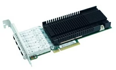 Сетевая карта PCIe x8, 4 x 10G, разъем SFP+, Intel 82599ES chipset