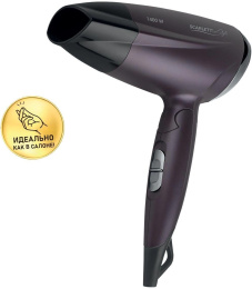 Фен Scarlett SC-HD70IT13, 1400Вт, фиолетовый и черный