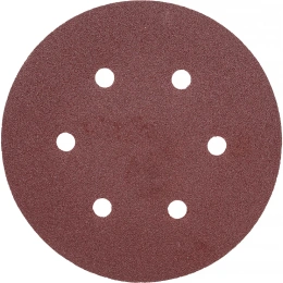 Круг шлифовальный на липучке, по дереву и металлу (6 отверстий, 150 мм, P120, 5 шт.) ELITECH 1820.099100