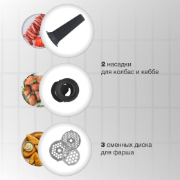 Мясорубка STARWIND SMG4480,  темно-серый / бирюзовый