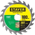 Диск пильный по дереву STAYER Fast 180x30/20 мм; 20T 3680-180-30-20_z01