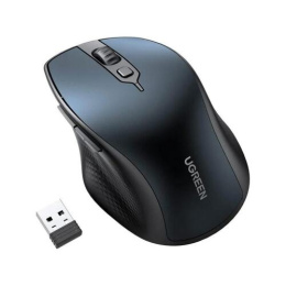 Мышь UGREEN MU101-15807, 1000/1600/2000/4000 DPI, 2.4 GHz&BT, бесшумная, рабочее расстояние 15м, рабочее напряжение: 1,5 В, рабочий ток: 40 мА, щелочная батарея AA (не входит в комплект), совместимые системы: Windows 7/8.1/10/11; macOS 10.5 или новее; Lin