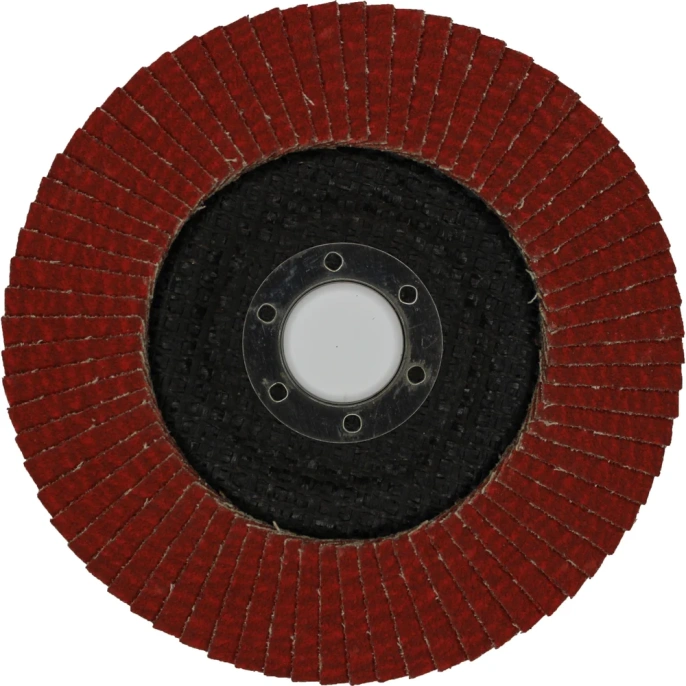 Круг лепестковый торцевой Orientcraft 125x22 мм, Р 80, керамическое зерно, выпуклый 116.00cra80G